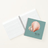 Sea Green mit Muscheln Beach House Gästebuch Notizblock (Innenseite)