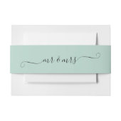 Sea Green Mr. und Mrs. Einladungsbanderole (Vorderseite Beispiel)