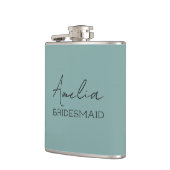 Sea Green Personalisiert Bridal Flachmann (Links)