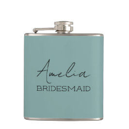 Sea Green Personalisiert Bridal Flachmann