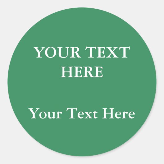 Sea Green Schlicht Elegante Modernes Minimalistisc Runder Aufkleber (Vorderseite)