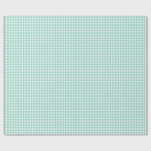Sea Green Simple Kariert Geschenkpapier (Flach)