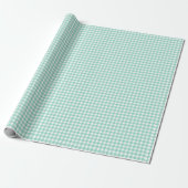 Sea Green Simple Kariert Geschenkpapier (Ungerollt)