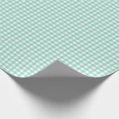 Sea Green Simple Kariert Geschenkpapier (Ecke)