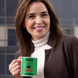 Sea Green starten Sie mit einer Lächelkaffee-Tasse Kaffeetasse