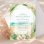 Sea Green Watercolor Beach Einladung zur Hochzeit<br><div class="desc">Feiern Sie Ihren besonderen Tag mit dieser wunderschönen wasserfarbenen Hochzeitseinladung. Das elegante Bogen-Motiv und das rustikale Aquarelldesign prägen das Wesen einer Hochzeit mit Küstenthemen. Diese personalisierte Einladung eignet sich ideal für eine Urlaubs- oder Hochzeitsreise,  um Ihre Gäste zu beeindrucken und den Ton für Ihren großen Tag Set zu geben.</div>