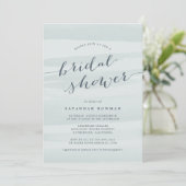 Sea Green Watercolor Bridal Dusche Einladung (Stehend Vorderseite)