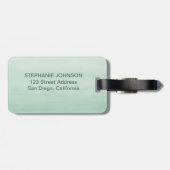 Sea Green Watercolor Niedlich Safari Jungle Tiere Gepäckanhänger (Rückseite horizontal)