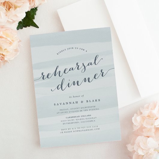 Sea Green Watercolor Probe Dinner Einladung