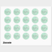 Sea Green Wedding Save the Date Stickers (Blatt)