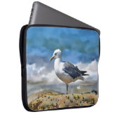 Sea Gull Bird on the Beach Art Laptop Laptopschutzhülle (Vorne Rechts)