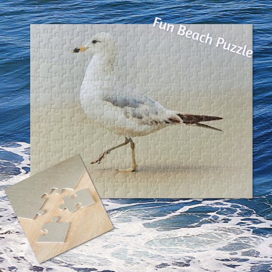 Sea Gull Bird Wandern am Strand Puzzle