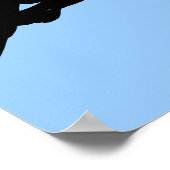 Sea Gull Silhouette in Schwarz durch den Himmel gl Poster (Ecke)