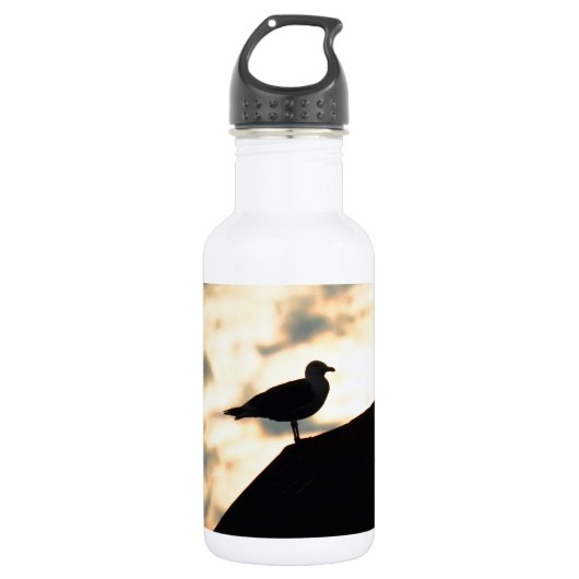 Sea Gull Sunset Edelstahlflasche (Vorderseite)