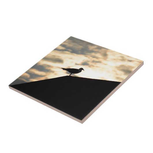 Sea Gull Sunset Fliese (Seite)