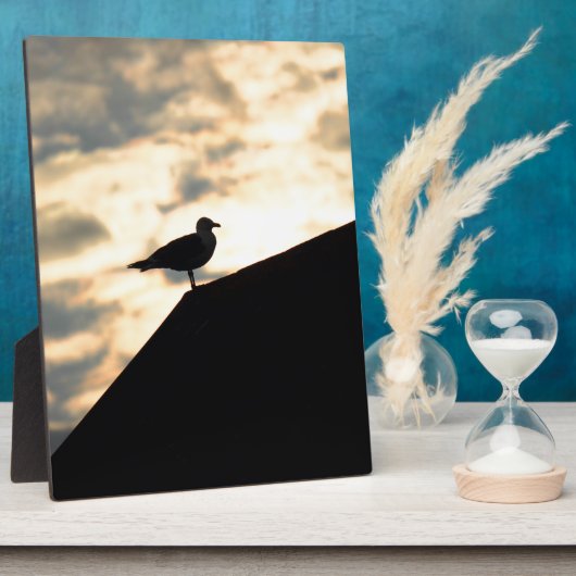 Sea Gull Sunset Fotoplatte (Seite)