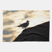 Sea Gull Sunset Geschirrtuch (Horizontal)