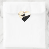Sea Gull Sunset Herz-Aufkleber (Tasche)