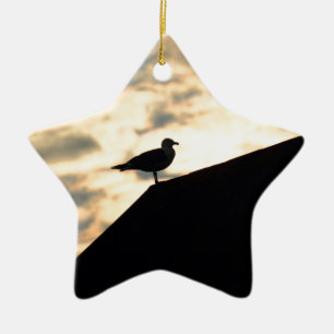 Sea Gull Sunset Keramikornament