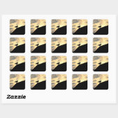 Sea Gull Sunset Quadratischer Aufkleber (Blatt)