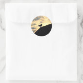 Sea Gull Sunset Runder Aufkleber (Tasche)