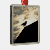 Sea Gull Sunset Silbernes Ornament (Rechts)