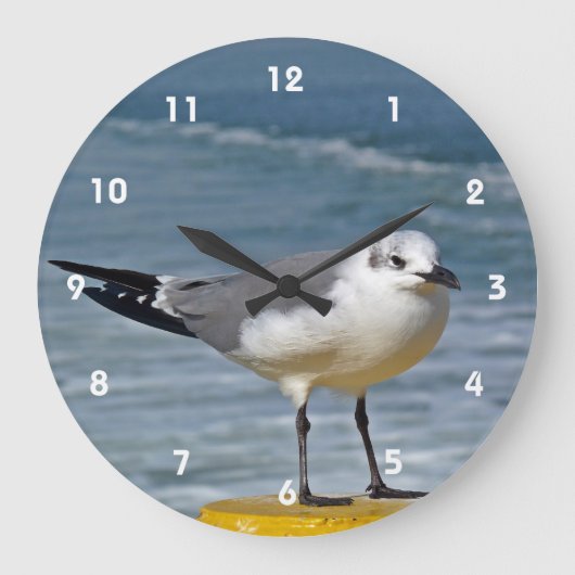 Sea Gull Wall Clock Große Wanduhr (Vorderseite)