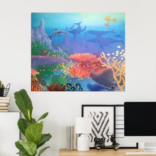 Sea Harmony von Angela Carrasquillo Poster (Heimbüro)