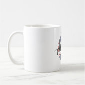 Sea Harrier Jet Fighter mit britischer Flagge Kaffeetasse (Links)