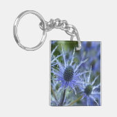 Sea Holly Thistle Monogram Schlüsselanhänger (Vorderseite links)