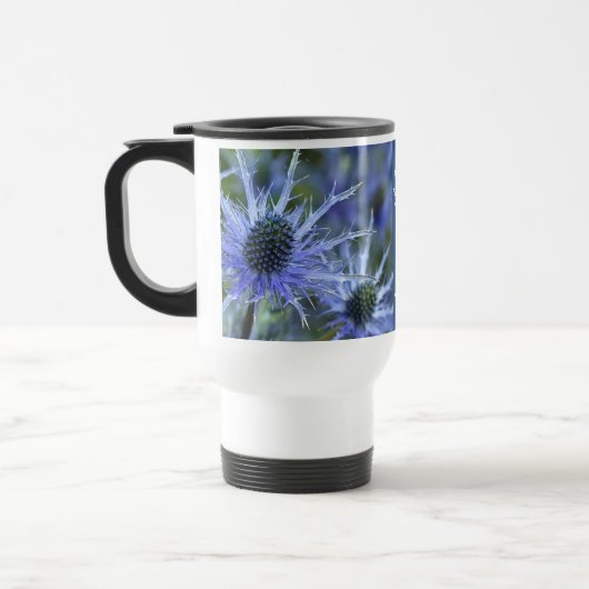 Sea Holly Thistle Personalised Reisebecher (Links)