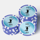 Sea Horse Blue Pokerchips (Stapel)
