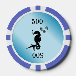 Sea Horse Blue Pokerchips