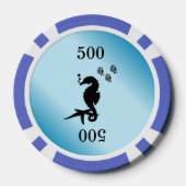 Sea Horse Blue Pokerchips (Rückseite)
