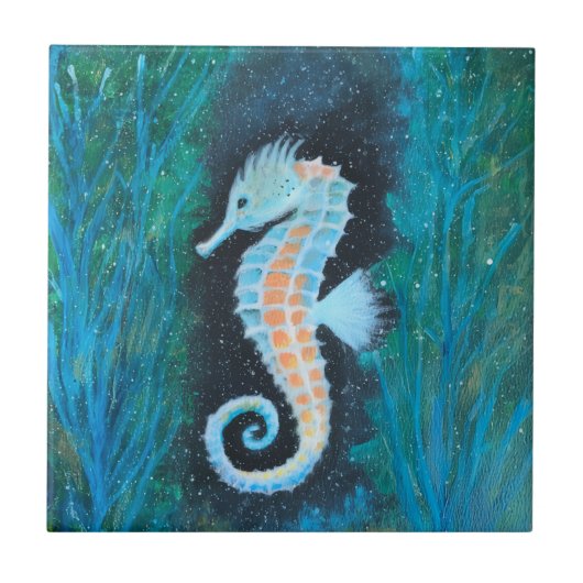 Sea Horse ceramic tile Fliese (Vorderseite)