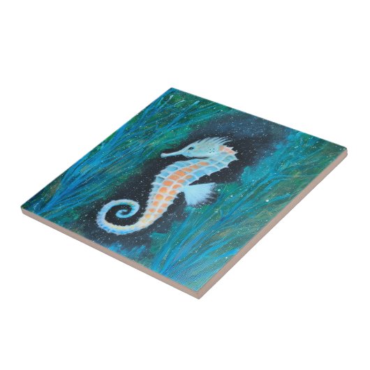 Sea Horse ceramic tile Fliese (Seite)