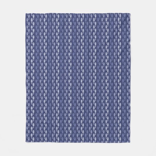 Sea Horse Chains Indigo Fleece Blanket (Vorderseite)