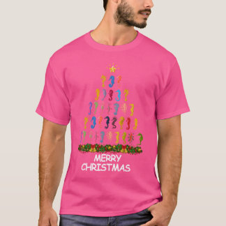 Sea Horse Christmasree Frohe Weihnachts Seepferd b T-Shirt