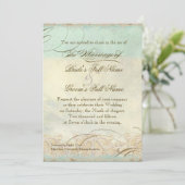 Sea Horse Coastal Beach - Einladung zur Hochzeit (Stehend Vorderseite)