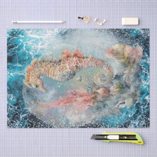 Sea Horse Glitzer Seidenpapier (Handwerk)