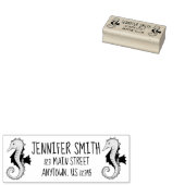 Sea Horse Seepferd Beach Ocean Life Address Gummistempel (Stempel)