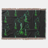 Sea Horse Vector Art Throw Blanket Decke (Vorderseite)