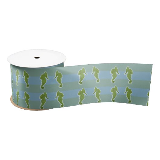 Sea Horses Gift Wrap Ribbon Satinband (Spule)