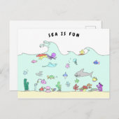 SEA IS FUN POSTKARTE (Vorne/Hinten)