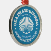 Sea Island (Muschel) Ornament Aus Metall (Rechts)