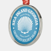 Sea Island (Muschel) Ornament Aus Metall (Links)