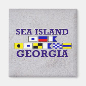 Sea Island Nautical Flag - Sandy Magnet (Vorne)