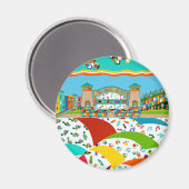 Sea Isle Band Muschel Round Magnet (Vorderseite/Rückseite)