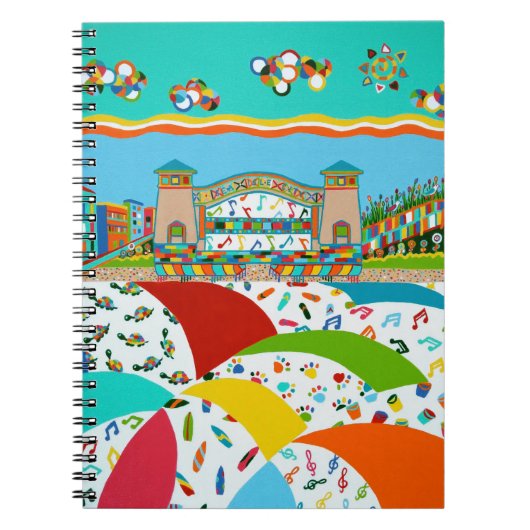 Sea Isle Band Shell Spiral Notebook Notizblock (Vorderseite)