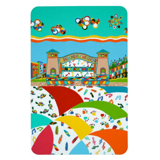 Sea Isle City Band Muschel 4 x 6 Flexible Magnet (Vertikal)